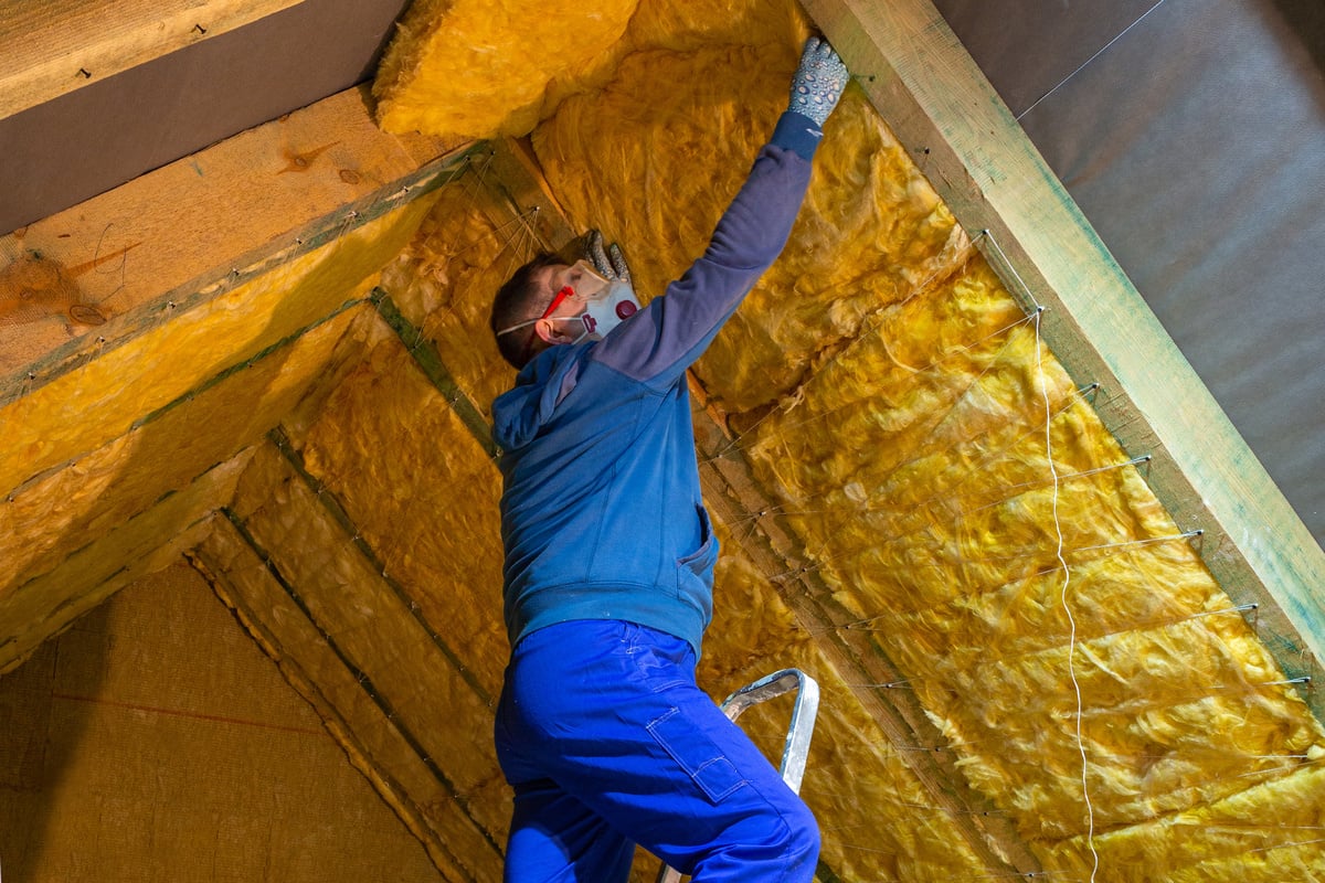 a insulation work going on