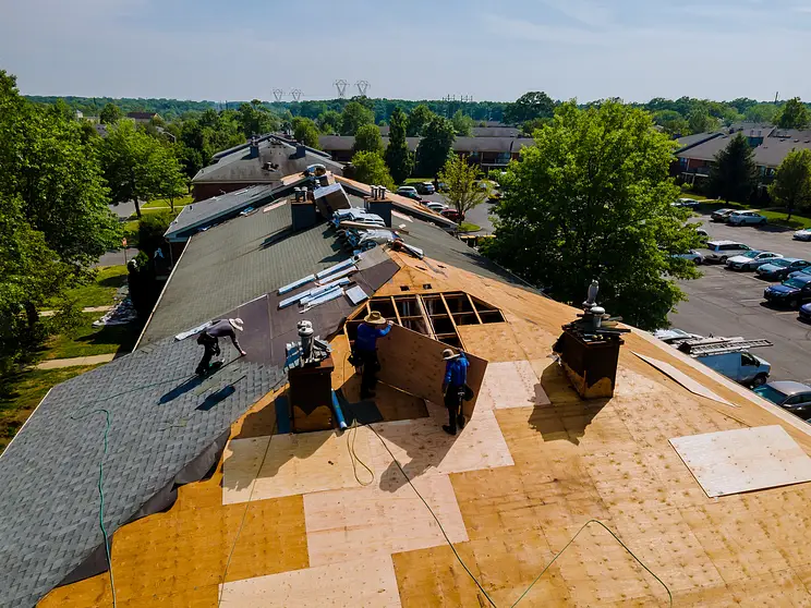 roofing emmon multi family building roof replacement