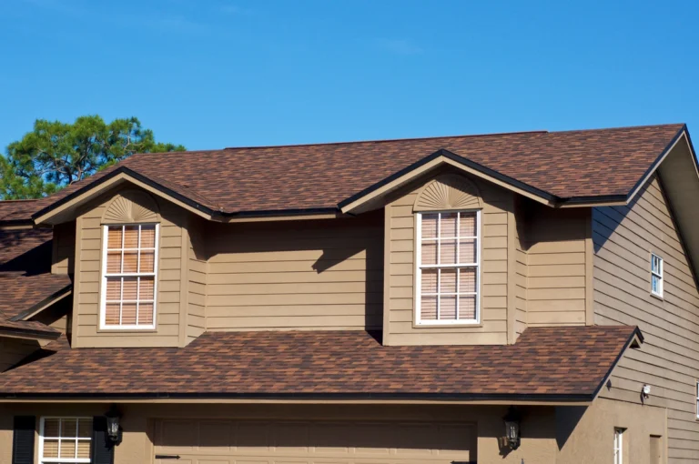 asphalt shingles on house roof