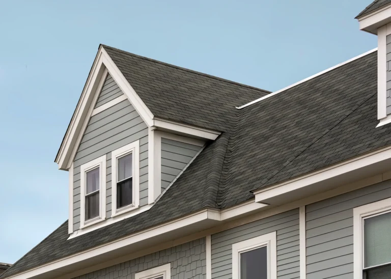 house shingle roof with gable dormer
