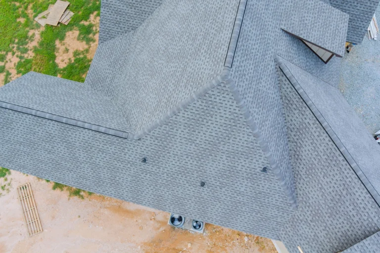 aerial view of new replaced roof
