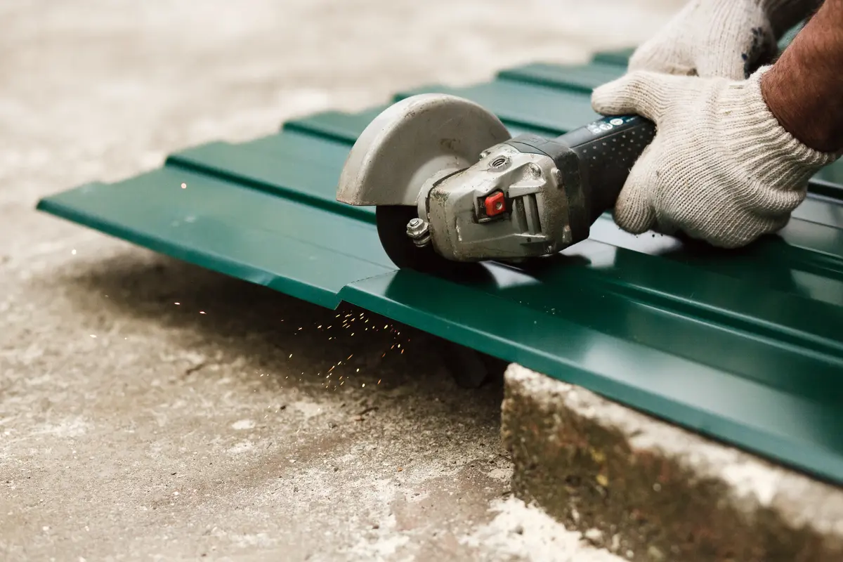 green metal cutting